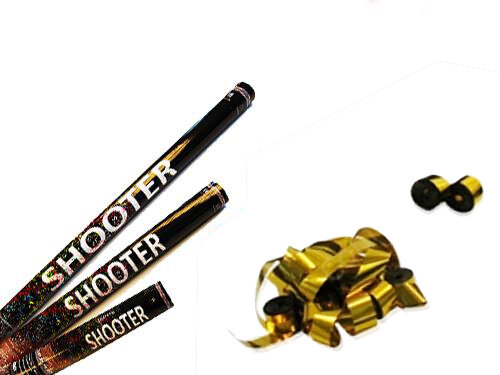 Tireur Streamer métalisés - Plage de bobines Cannon (pas de pyro) - doré -30cm