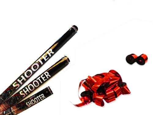 Tireur Streamer métalisés - Plage de bobines Cannon (pas de pyro) - rouge - 60cm