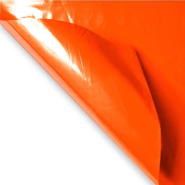 Plastic film flag (upright format) 75x50 Orange