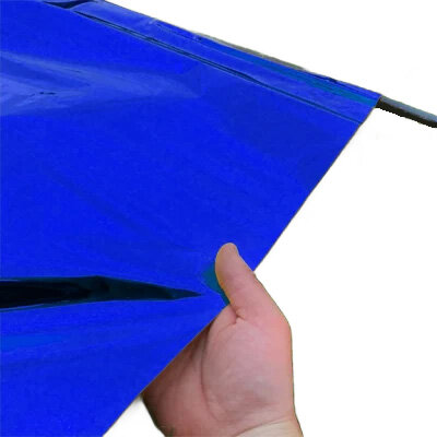 Metallic Folien-Doppelhalter 90x75cm Querformat - Blau