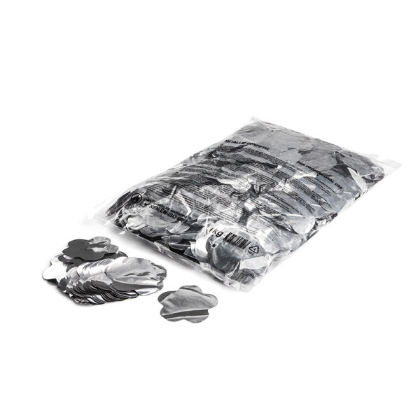 Metallic Blüten Confetti 55mm - Silber 1kg