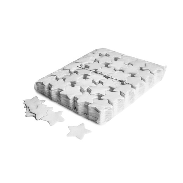 Confettis en forme de etoilé - 1kg - blanc
