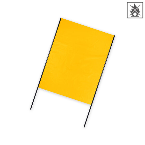 Folien-Doppelhalter schwer entflammbar 75x90cm Hochformat - Gelb