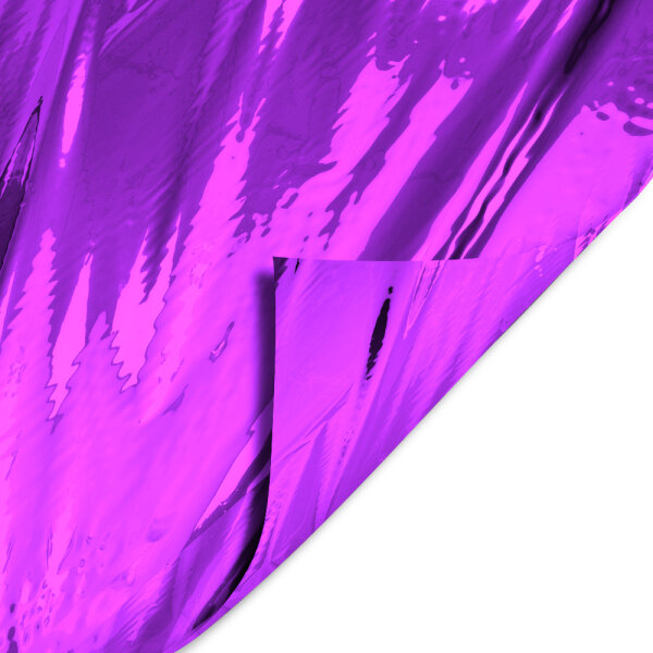 Plastic film sheet metallic 75x90cm - purple