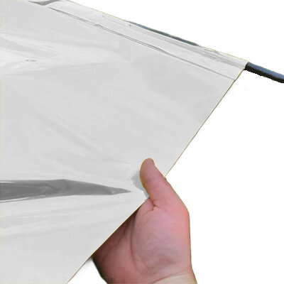 Metallic Folienfahne Hochformat 90x75 Silber