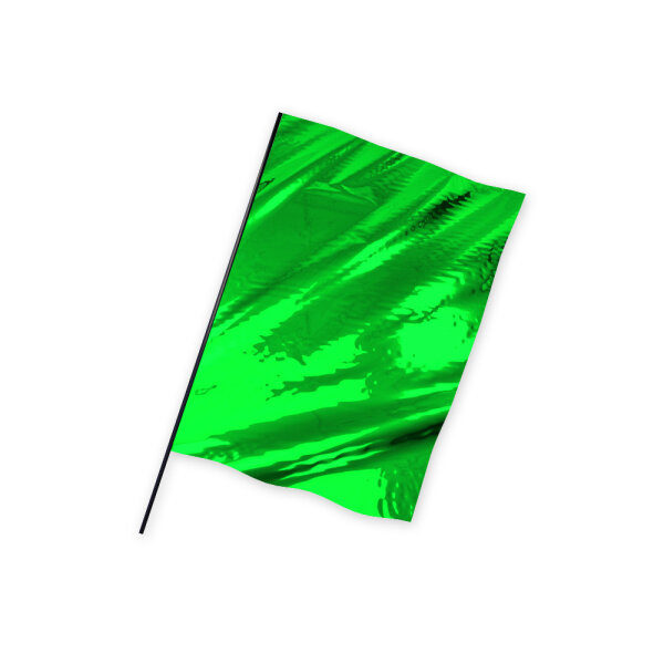 Metallic Foil Flag in Portrait Format 90x75 Green