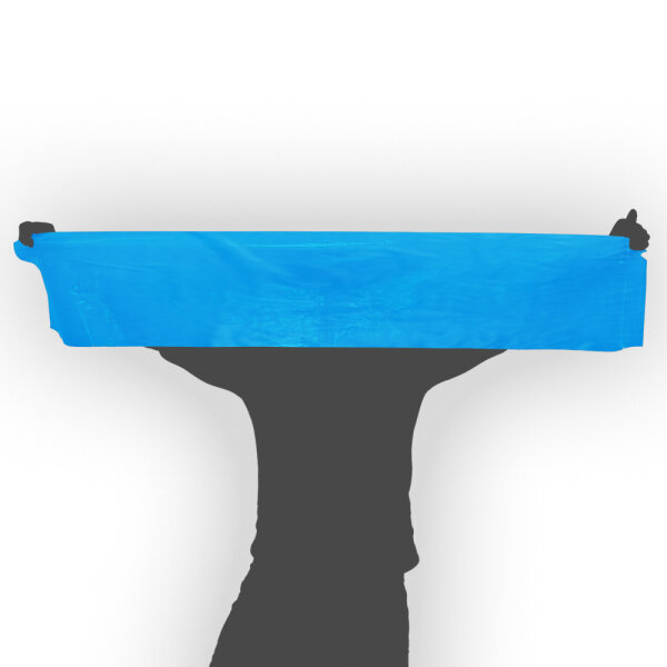 Plastic film scarf 150x25cm - light blue