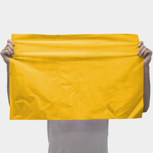 Plastic film sheet 50x75cm - yellow