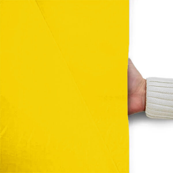 Plastic film sheet 50x75cm - yellow