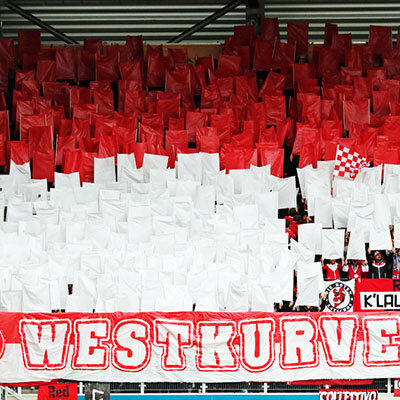 Plastic film hand banner 75x90cm (upright format) - red