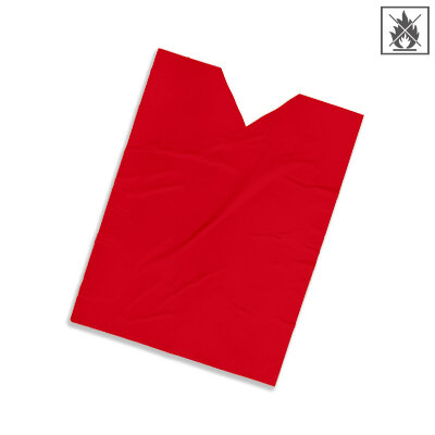 Folien Leibchen einfarbig schwer entflammbar - 100x75cm - Rot