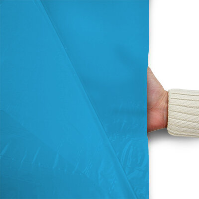 Plastic film scarf fire retardant 150x50cm - light blue