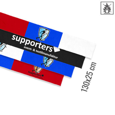 Folienschal Motivdruck 130x25cm schwer entflammbar