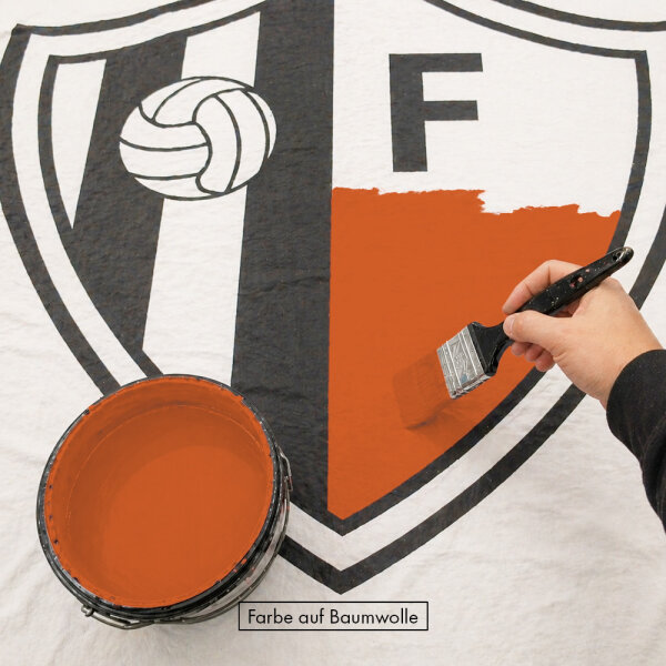 Baumwollstoff Farbe Signalorange RAL2010 - schwer entflammbar