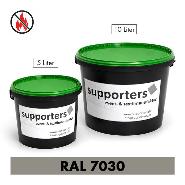 Baumwollstoff Farbe Steingrau RAL7030 - schwer entflammbar