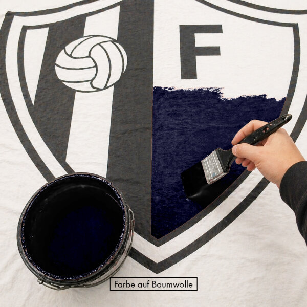 Baumwollstoff Farbe Tiefschwarz RAL9005 - schwer entflammbar