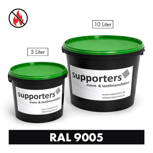 Feuille de couleur  RAL9005 noir foncé - ignifuge
