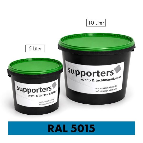 Polyester substance color sky blue RAL 5015 - flame retardant