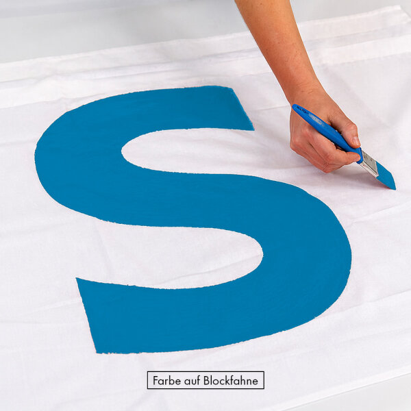 Polyesterstoff Farbe Himmelblau RAL5015 - schwer entflammbar