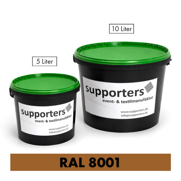 Polyesterstoff Farbe Ockerbraun RAL8001 - schwer entflammbar