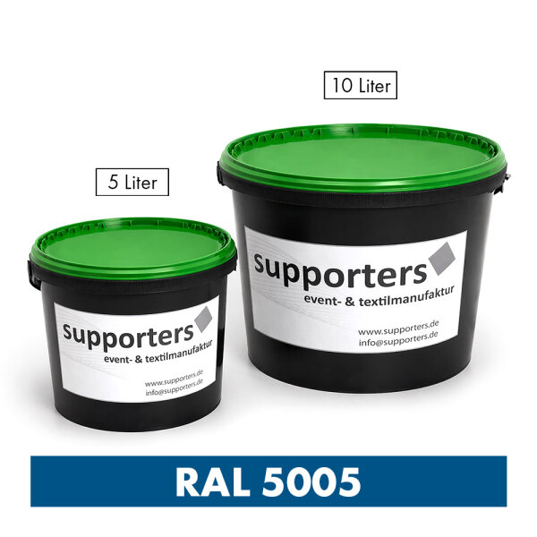 Polyester substance color signal blue RAL5005 - flame retardant