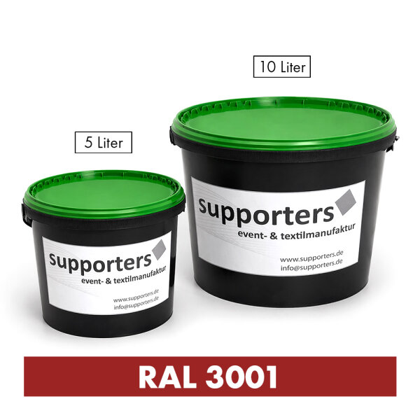 Polyester substance color signal red RAL 3001 - flame retardant