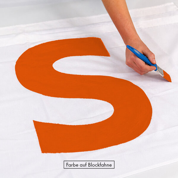 Polyester substance color traffic orange RAL 2009 - flame retardant