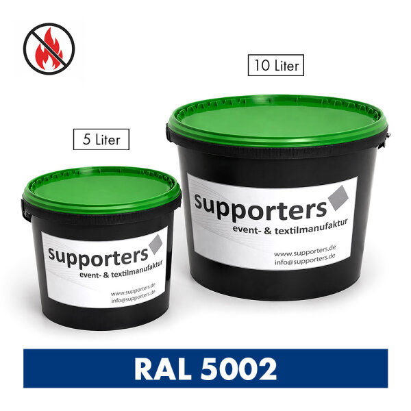 Nonwoven color ultramarine blue RAL 5002 - flame retardant