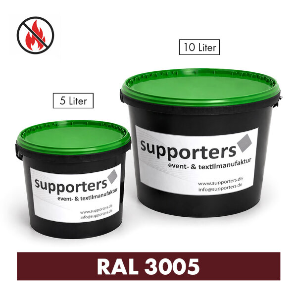 Nonwoven color wine red RAL 3005 - flame retardant