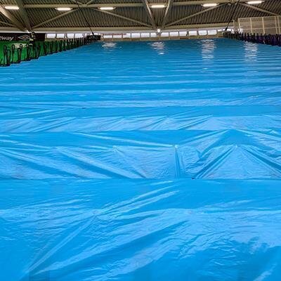 Plastic film seat covering roll 0,75x200m - yellow