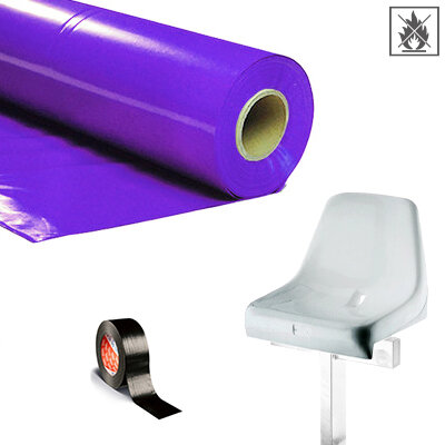 Folienrolle Abdeckung Sitzplatz schwer entflammbar 0,75x200m - Lila
