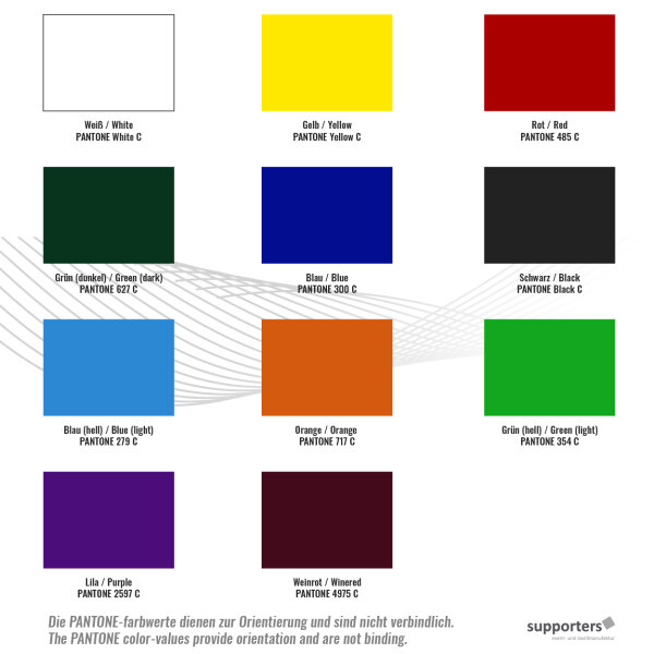 Drapeau cousu selon le modèle