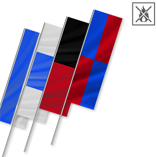 Drapeau cousu selon le modèle