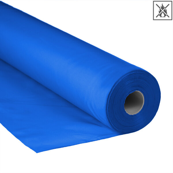 Polyester fabric 1,5m flame retardant 30m Blue Pacific