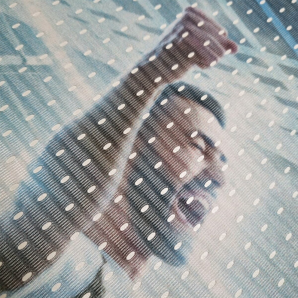 3D Big sector banner digital printed flame retardant