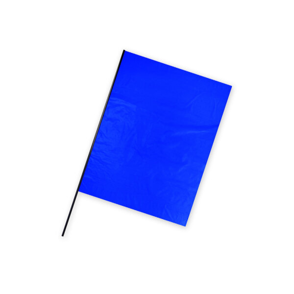 Plastic film flag (upright format) 40x30 Blue