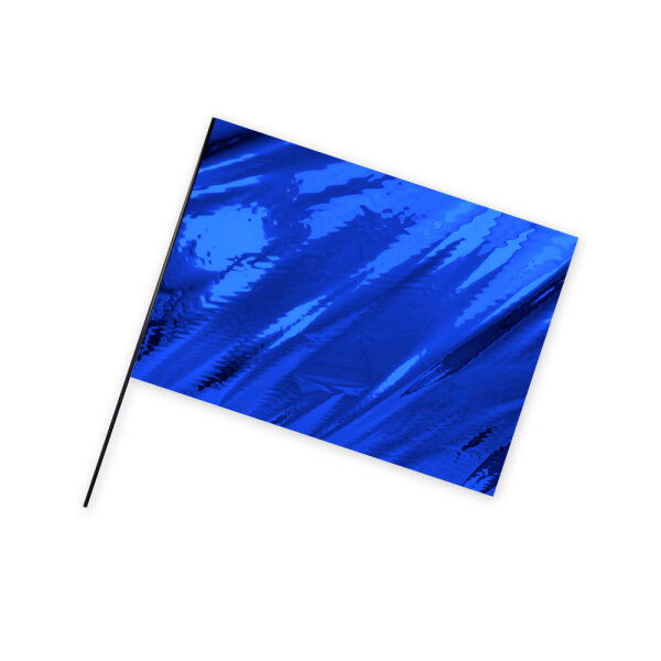 Metallic Foil Flag in Landscape Format flame retardant 30x40 Blue