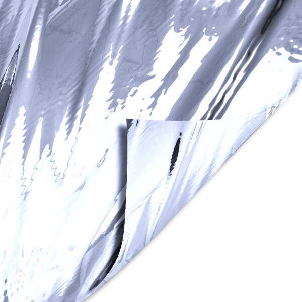 Metallic plastic film roll premium fire retardant 1,50x100m - silver