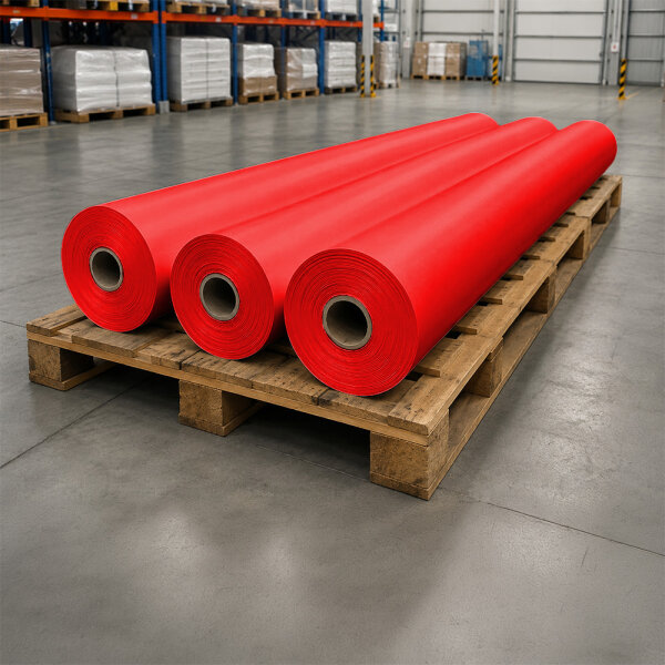 Plastic film roll standard 3x100m - red