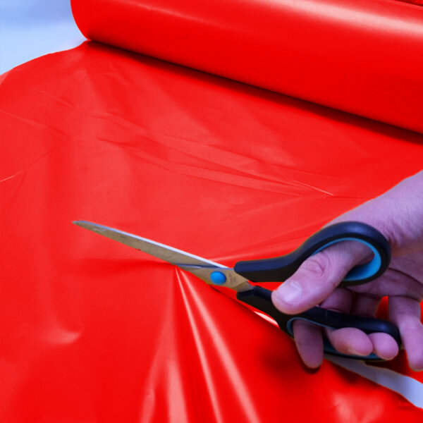 Plastic film roll standard 3x100m - red