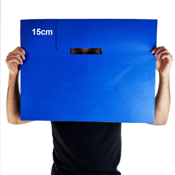 Avec fente de vision 3x15cm (format horizontal)